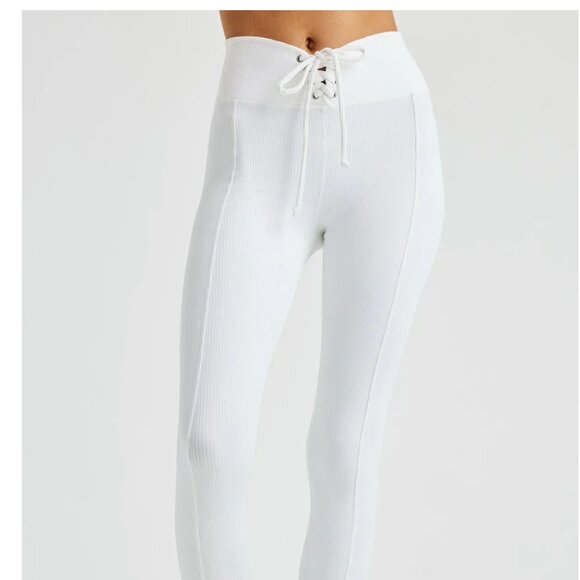 Year of Ours Ribbed Football Legging- White- Size M - Picture 7 of 7